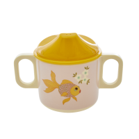 Goldfish Print 2 Handle Baby Melamine Cup Rice DK